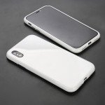 Wholesale iPhone X (Ten) Fully Protective Magnetic Absorption Technology Case With Free Tempered Glass (White)